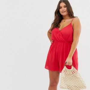 ASOS design curve wrap tie front romper
